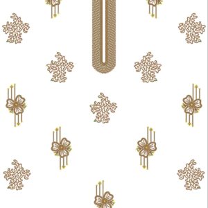 Golden Crystal Beaded Dupatta