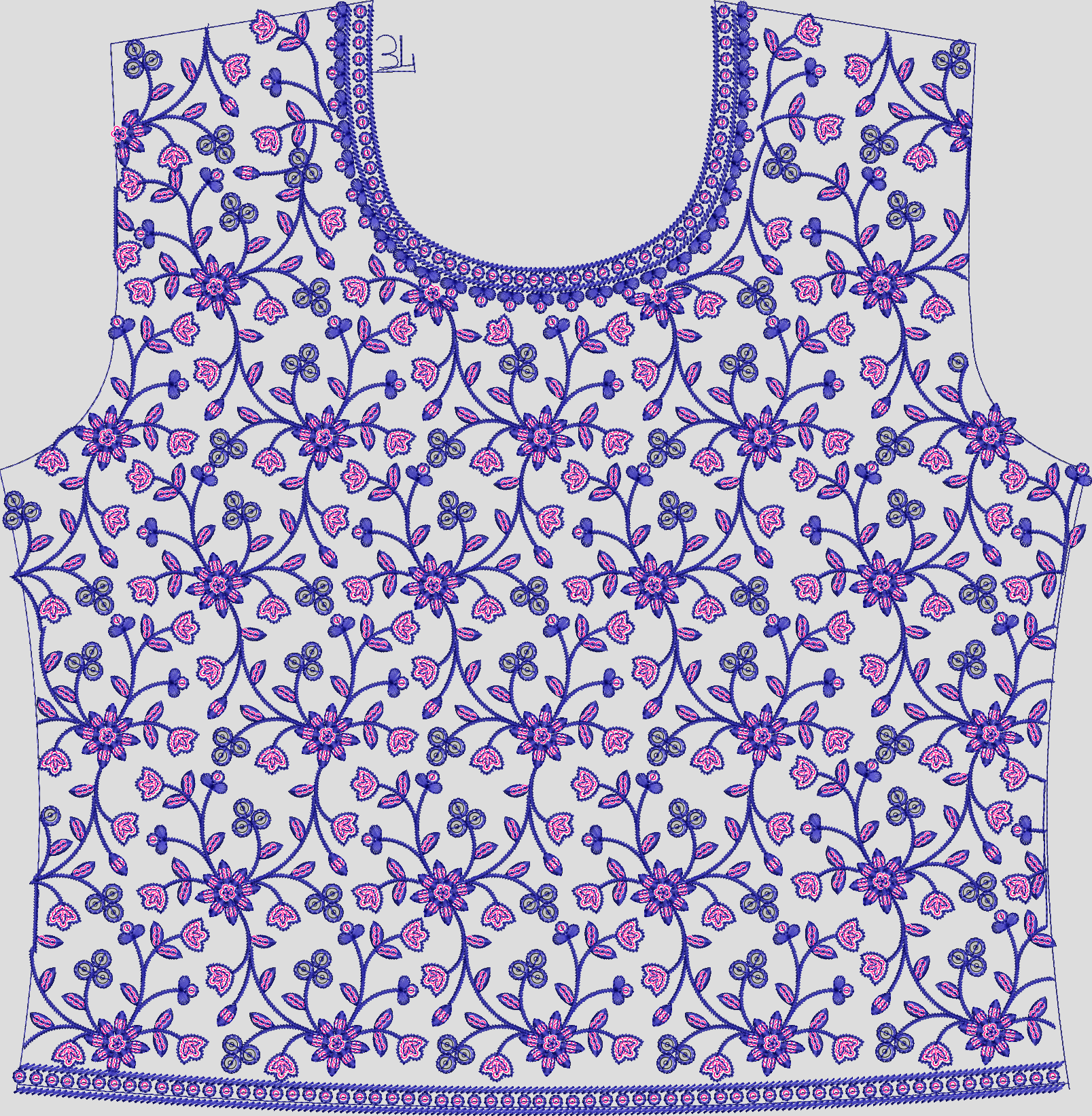 Sequence Stitch Blouse 043